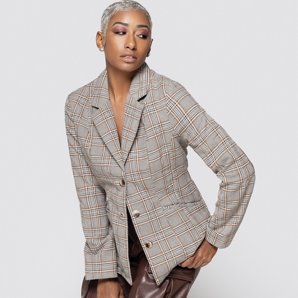 Checkered blazer in gray - Picture 2 of 2
